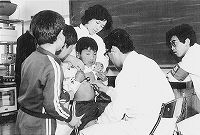 児童健診の様子